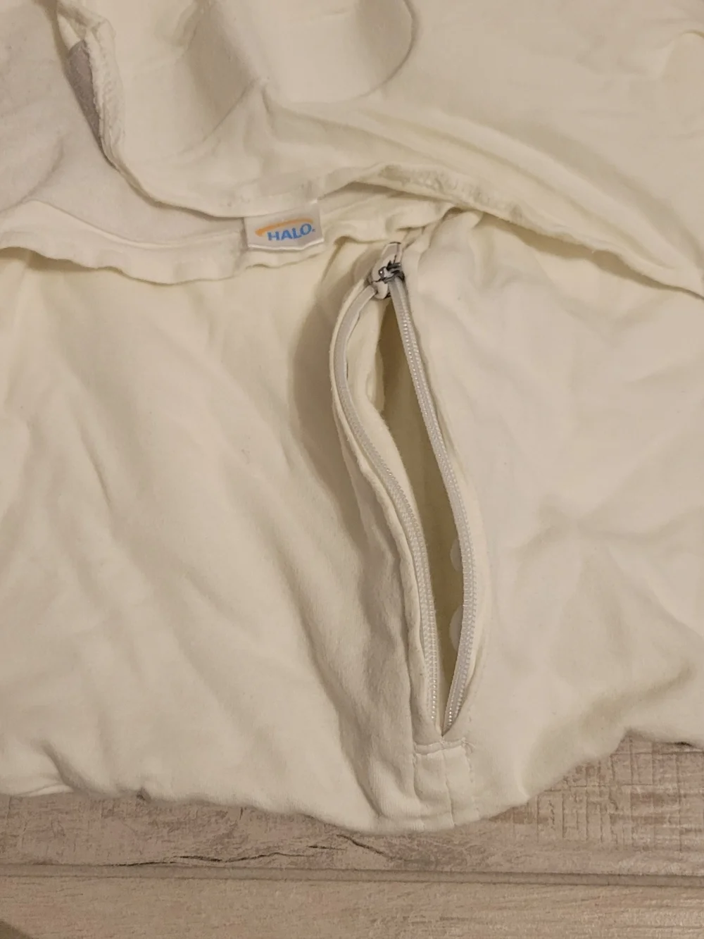 Halo Newborn Cream Zippered Baby Sleep Sack